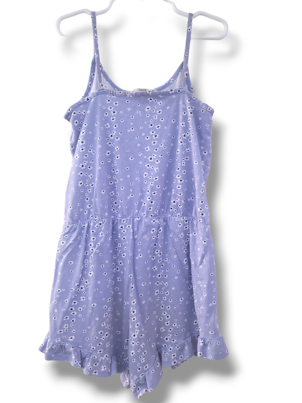 H&M 6-8Y Cornflower Blue Dainty Floral Sleeveless Shorts Romper